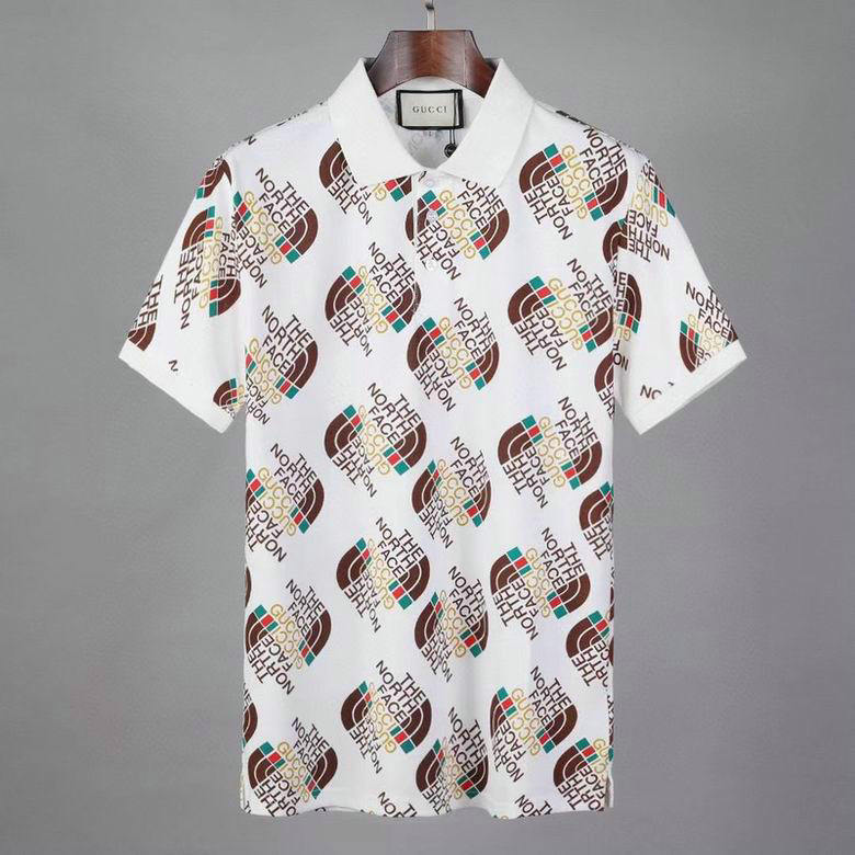 Wholesale Cheap G ucci men Short Sleeve Polo Lapel T-Shirts for Sale