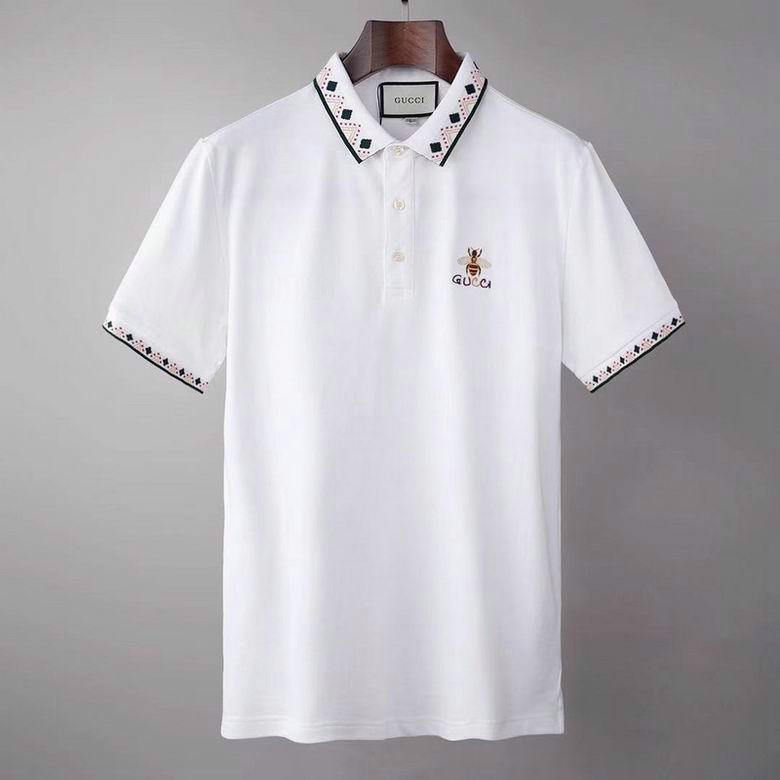 Wholesale Cheap G ucci men Short Sleeve Polo Lapel T-Shirts for Sale