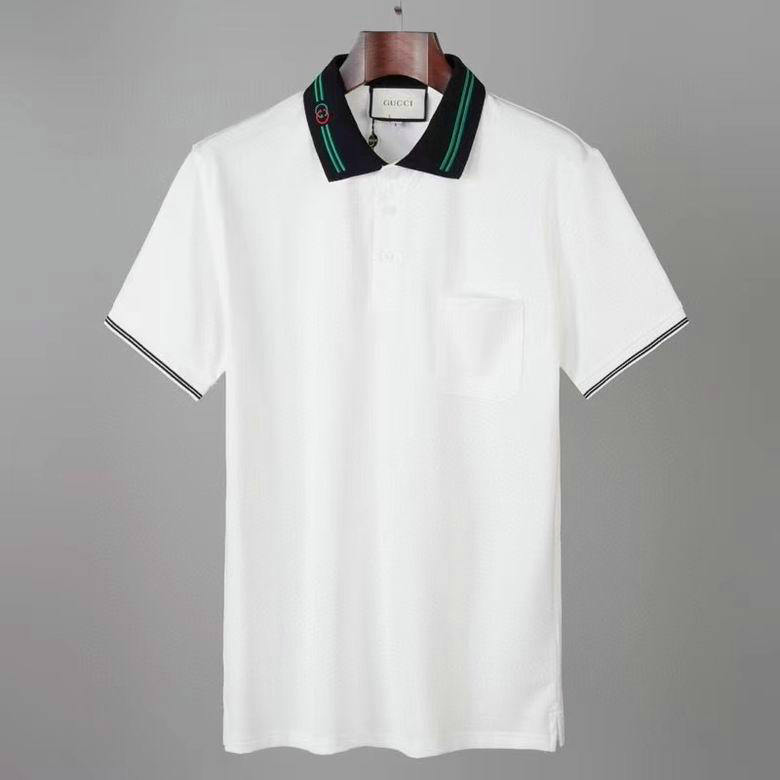 Wholesale Cheap G ucci men Short Sleeve Polo Lapel T-Shirts for Sale