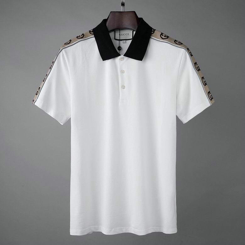 Wholesale Cheap G ucci men Short Sleeve Polo Lapel T-Shirts for Sale