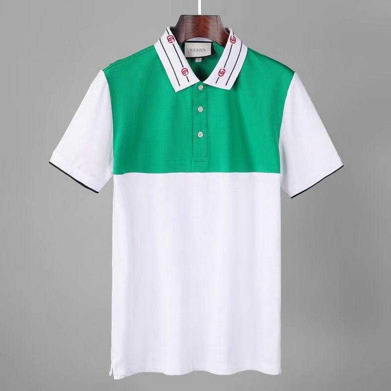 Wholesale Cheap G ucci men Short Sleeve Polo Lapel T-Shirts for Sale