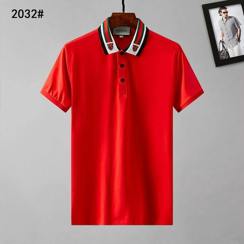 Wholesale Cheap G ucci men Short Sleeve Polo Lapel T-Shirts for Sale