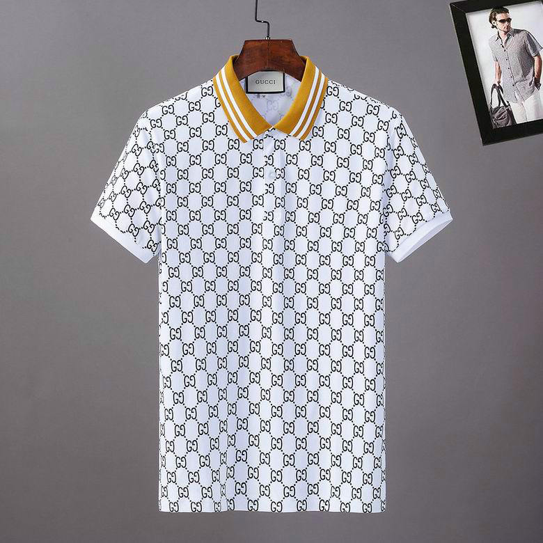 Wholesale Cheap G ucci men Short Sleeve Polo Lapel T-Shirts for Sale