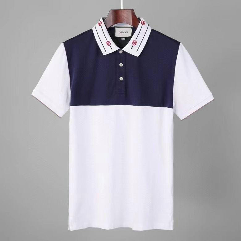 Wholesale Cheap G ucci men Short Sleeve Polo Lapel T-Shirts for Sale