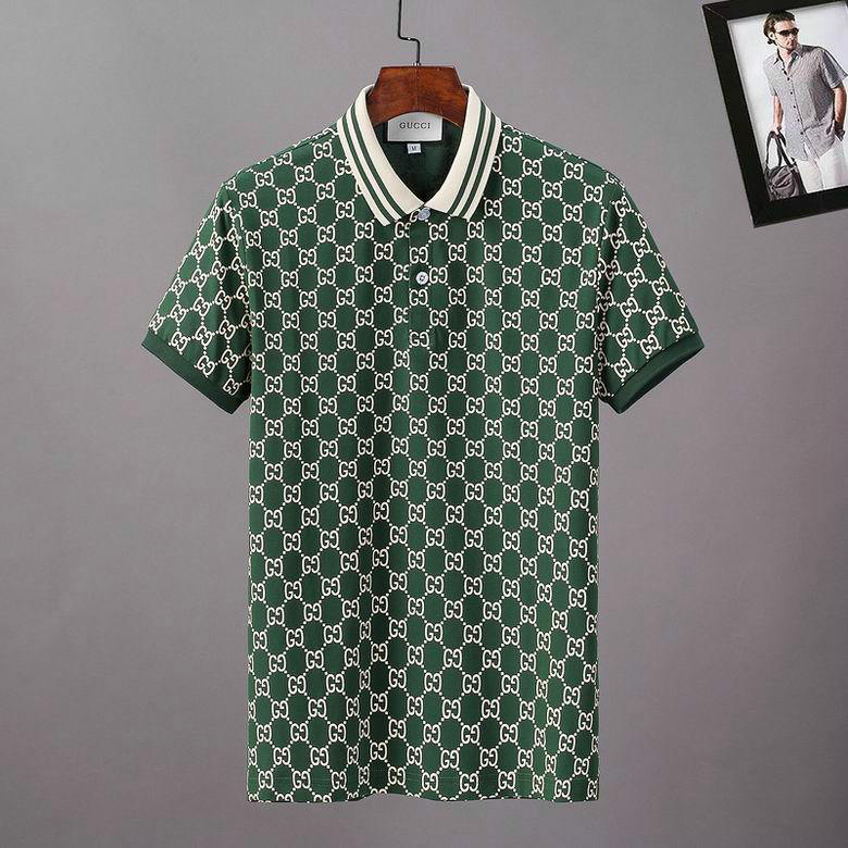 Wholesale Cheap G ucci men Short Sleeve Polo Lapel T-Shirts for Sale