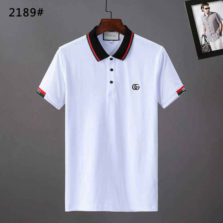 Wholesale Cheap G ucci men Short Sleeve Polo Lapel T-Shirts for Sale