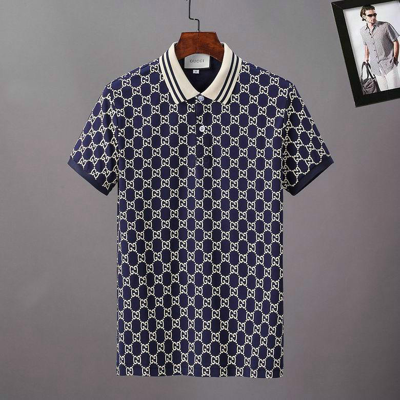 Wholesale Cheap G ucci men Short Sleeve Polo Lapel T-Shirts for Sale