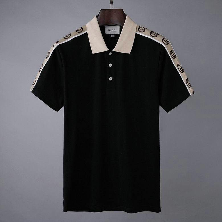 Wholesale Cheap G ucci men Short Sleeve Polo Lapel T-Shirts for Sale