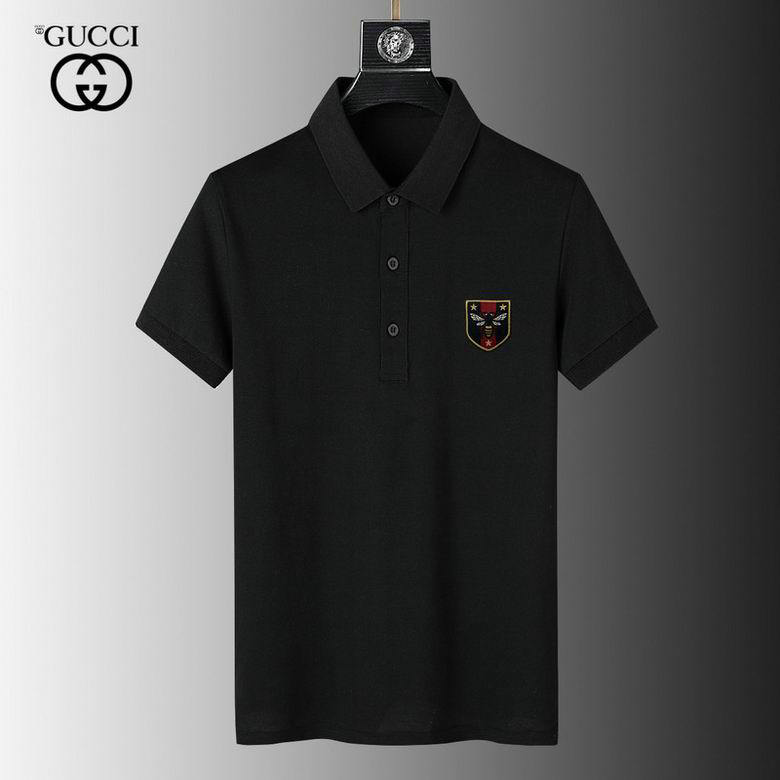 Wholesale Cheap G ucci men Short Sleeve Polo Lapel T-Shirts for Sale