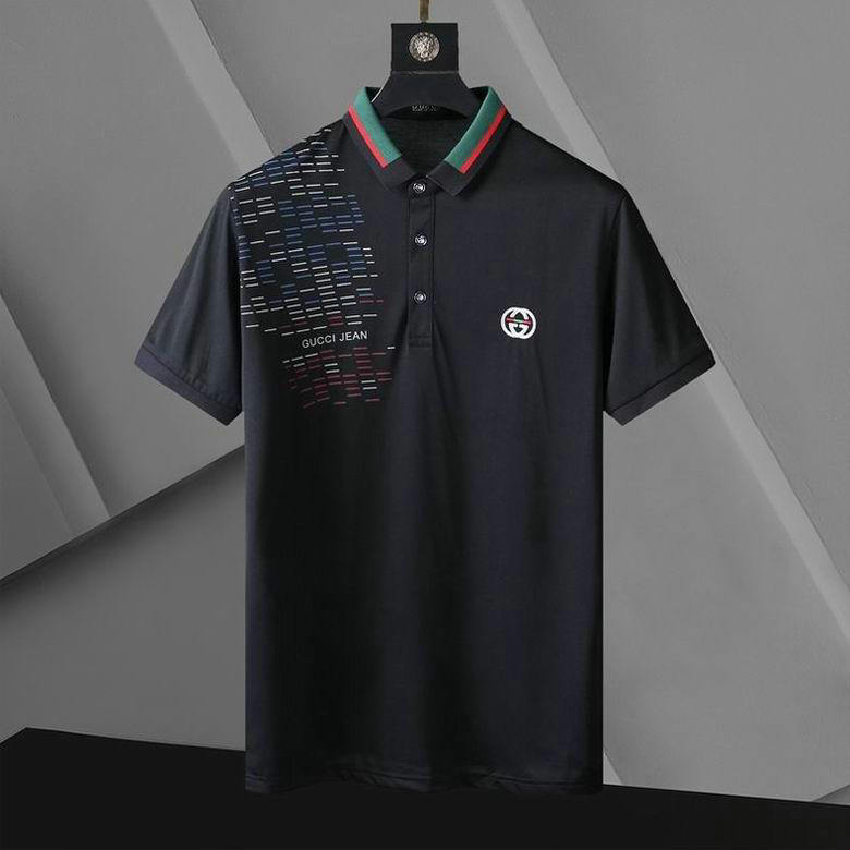 Wholesale Cheap G ucci men Short Sleeve Polo Lapel T-Shirts for Sale