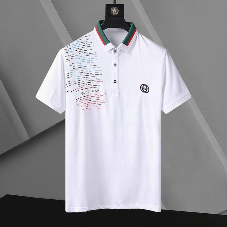 Wholesale Cheap G ucci men Short Sleeve Polo Lapel T-Shirts for Sale
