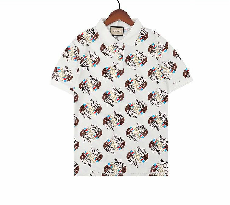 Wholesale Cheap G ucci men Short Sleeve Polo Lapel T-Shirts for Sale