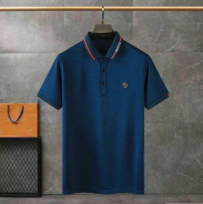 Wholesale Cheap G ucci Short Sleeve Lapel T Shirts for Sale