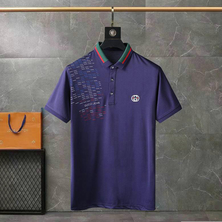 Wholesale Cheap G ucci Short Sleeve Lapel T Shirts for Sale