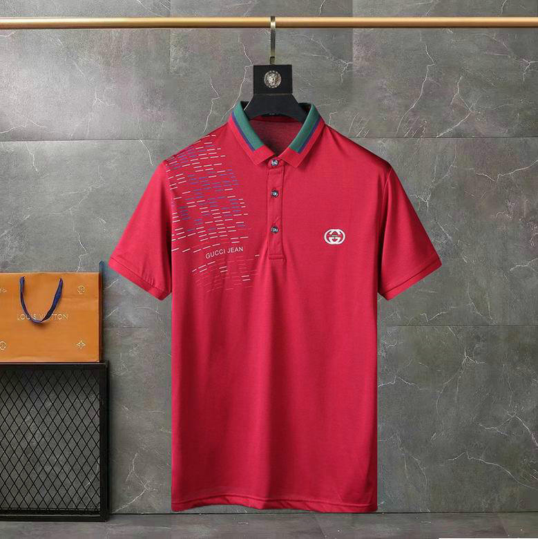 Wholesale Cheap G ucci Short Sleeve Lapel T Shirts for Sale