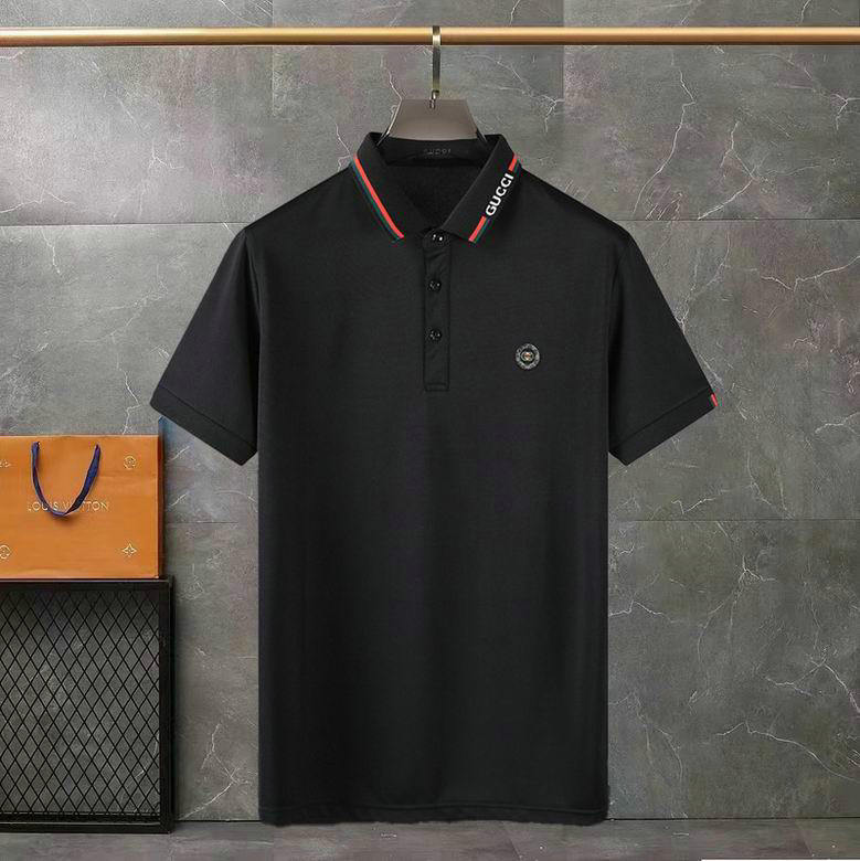 Wholesale Cheap G ucci Short Sleeve Lapel T Shirts for Sale