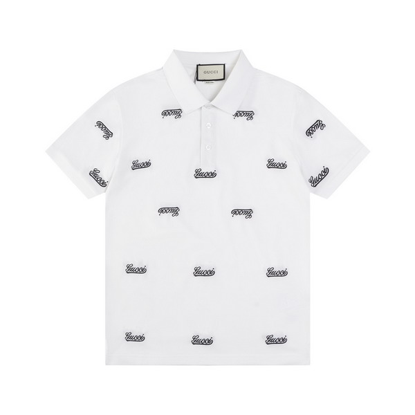 Wholesale Cheap High-quality men G.ucci Short Sleeve Lapel Replica Designer T Shirts for Sale