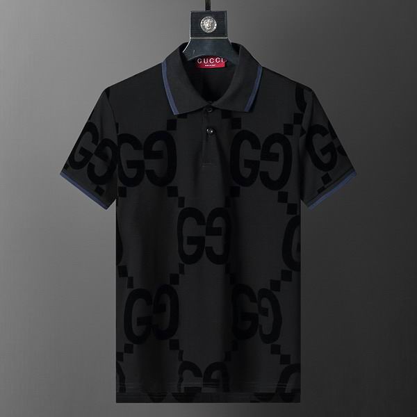 Wholesale Cheap High-quality men G.ucci Short Sleeve Lapel Replica Designer T Shirts for Sale