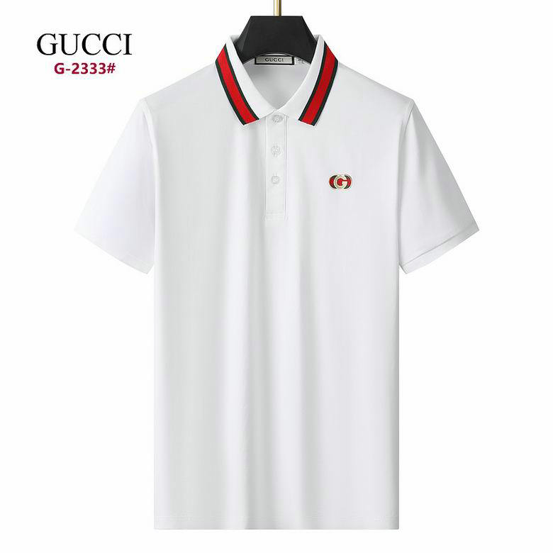Wholesale Cheap G UCCI Short Sleeve Lapel T Shirts for Sale