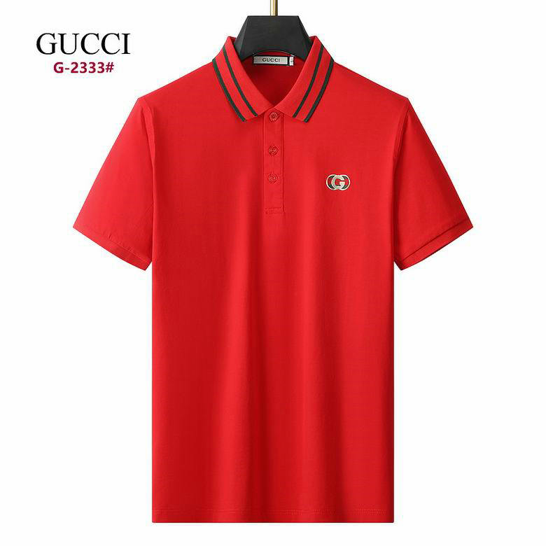 Wholesale Cheap G UCCI Short Sleeve Lapel T Shirts for Sale