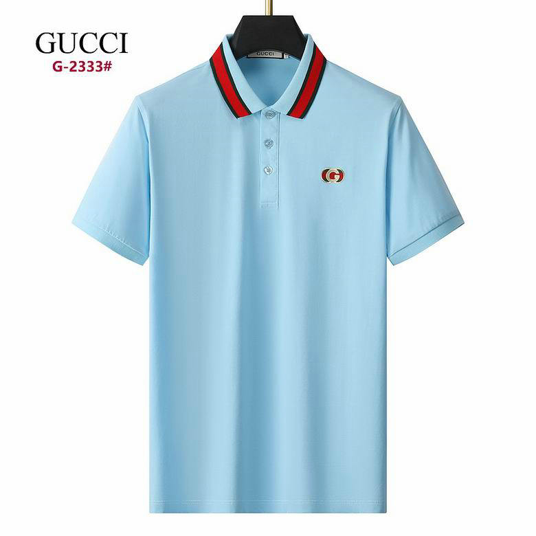 Wholesale Cheap G UCCI Short Sleeve Lapel T Shirts for Sale