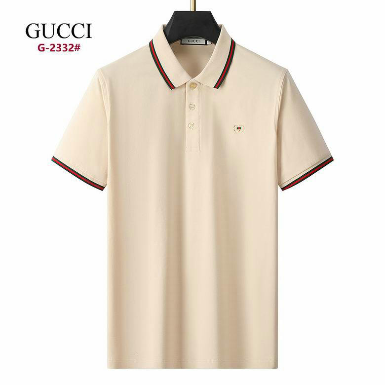 Wholesale Cheap G UCCI Short Sleeve Lapel T Shirts for Sale