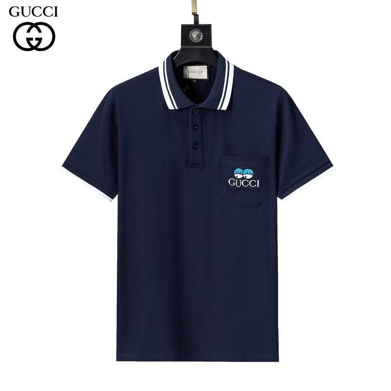 Wholesale Cheap High-quality men G.ucci Short Sleeve Lapel Replica Designer T Shirts for Sale