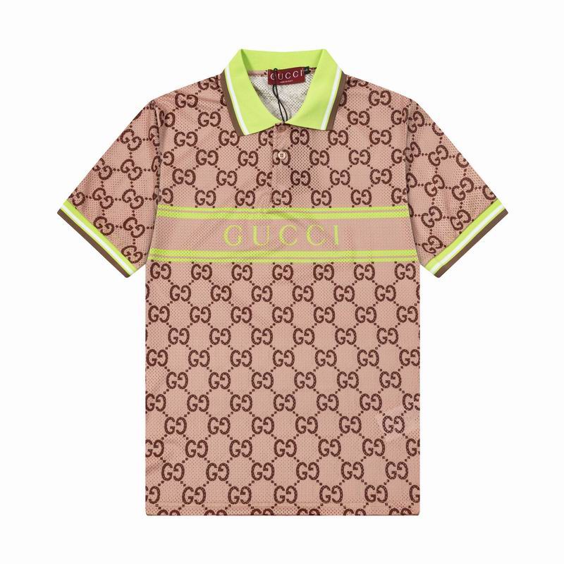 Wholesale Cheap High-quality men Fashion G.ucci Short Sleeve Lapel Replica Designer T Shirts for Sale