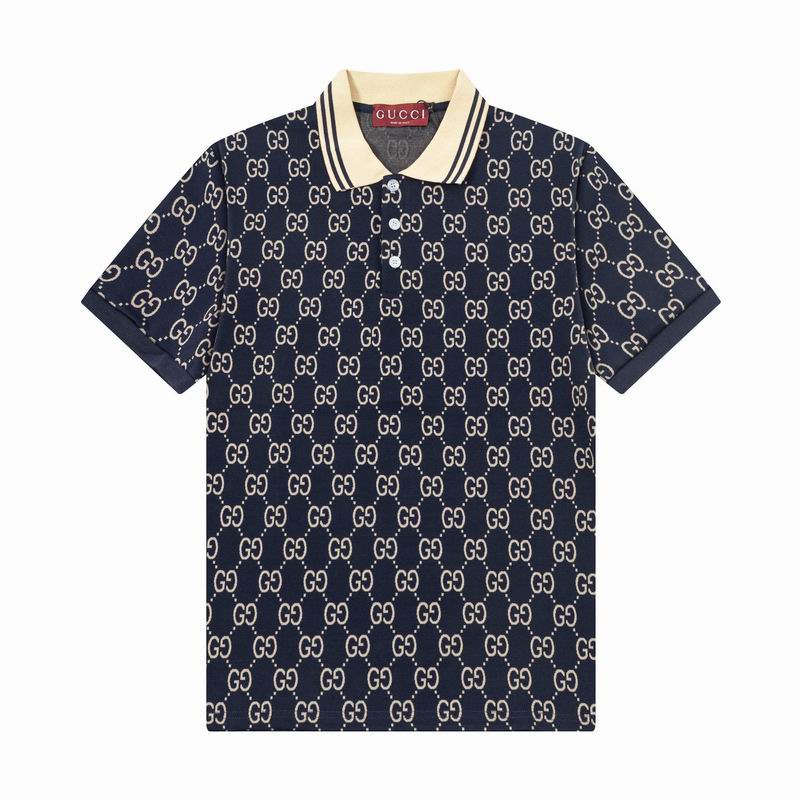 Wholesale Cheap High-quality men Fashion G.ucci Short Sleeve Lapel Replica Designer T Shirts for Sale