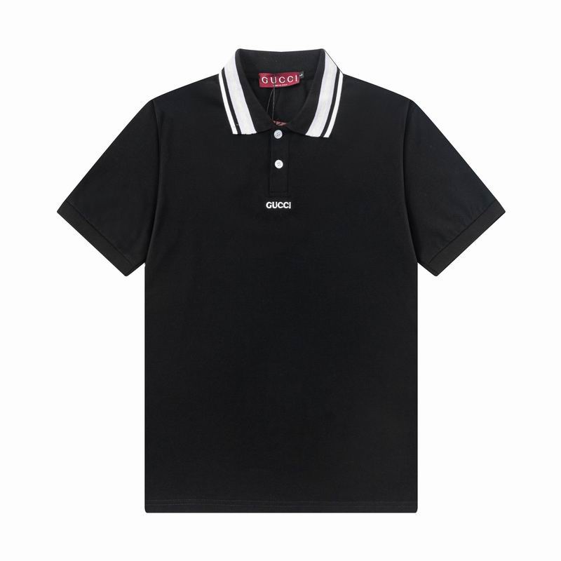 Wholesale Cheap High-quality men Fashion G.ucci Short Sleeve Lapel Replica Designer T Shirts for Sale
