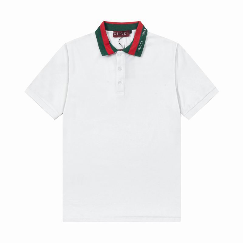 Wholesale Cheap High-quality men Fashion G.ucci Short Sleeve Lapel Replica Designer T Shirts for Sale