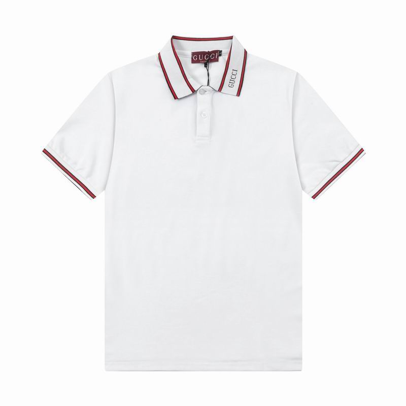 Wholesale Cheap High-quality men Fashion G.ucci Short Sleeve Lapel Replica Designer T Shirts for Sale