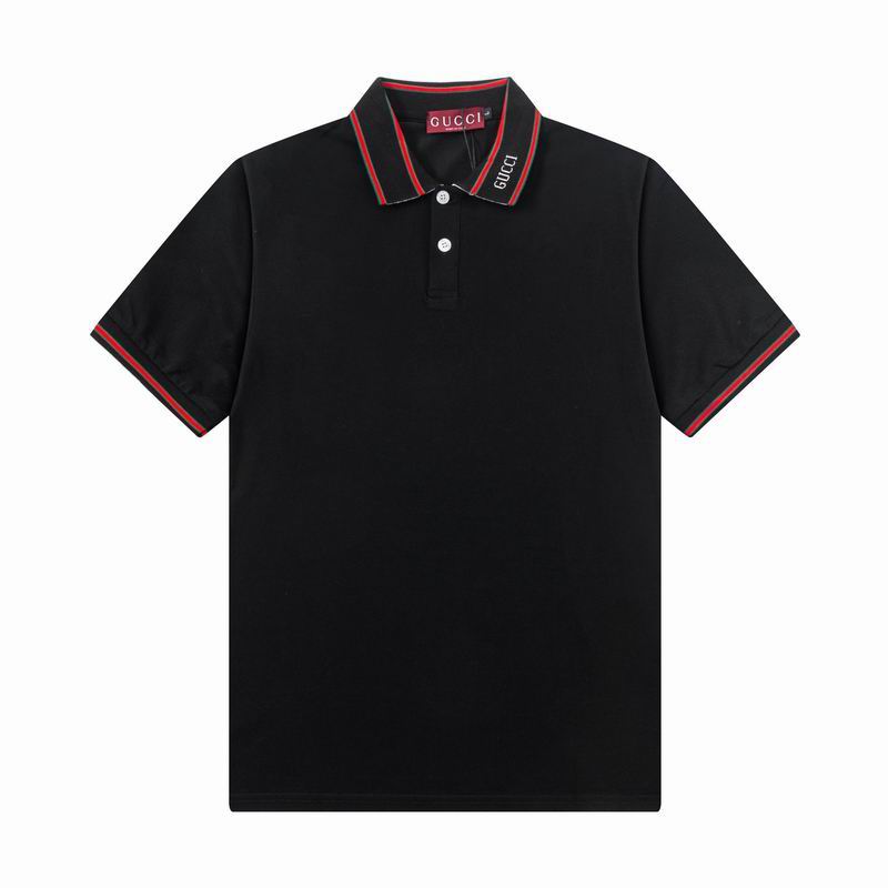 Wholesale Cheap High-quality men Fashion G.ucci Short Sleeve Lapel Replica Designer T Shirts for Sale