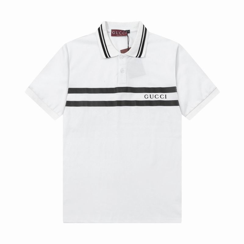 Wholesale Cheap High-quality men Fashion G.ucci Short Sleeve Lapel Replica Designer T Shirts for Sale