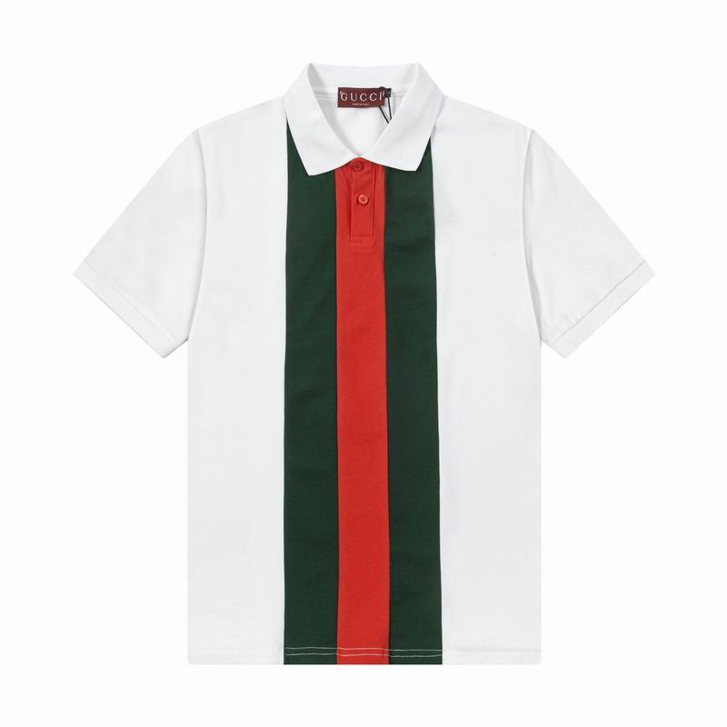Wholesale Cheap High-quality men Fashion G.ucci Short Sleeve Lapel Replica Designer T Shirts for Sale