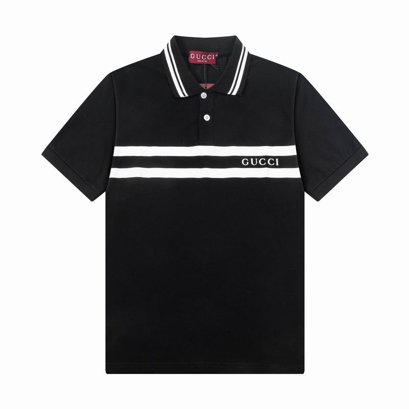 Wholesale Cheap High-quality men Fashion G.ucci Short Sleeve Lapel Replica Designer T Shirts for Sale
