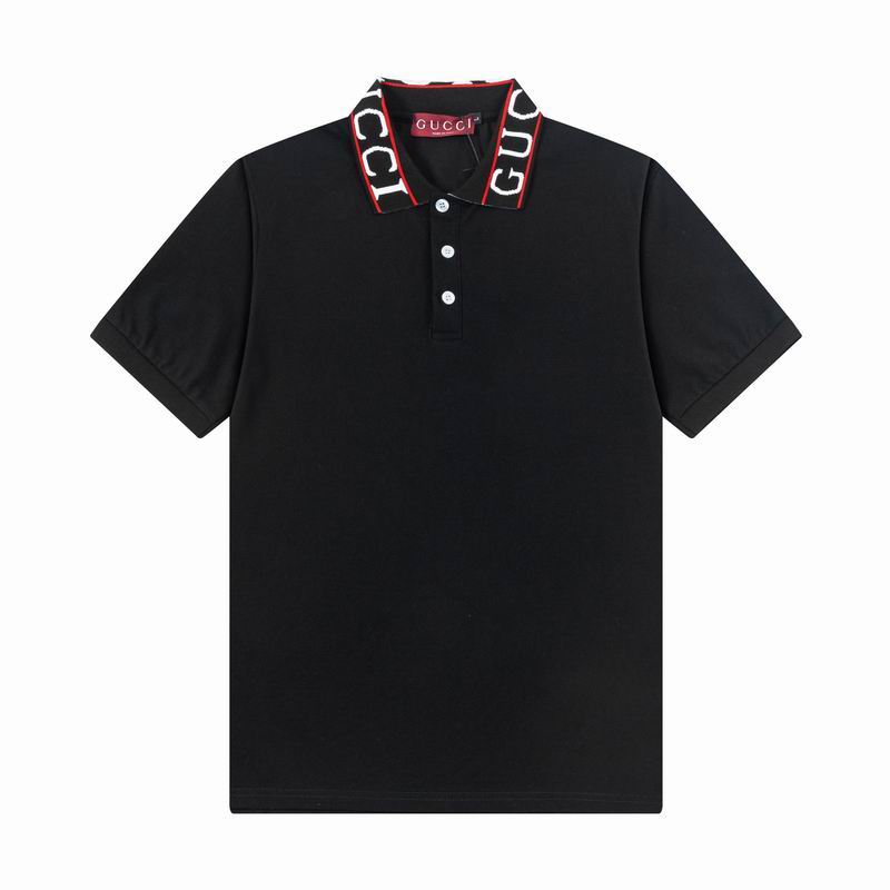 Wholesale Cheap High-quality men Fashion G.ucci Short Sleeve Lapel Replica Designer T Shirts for Sale
