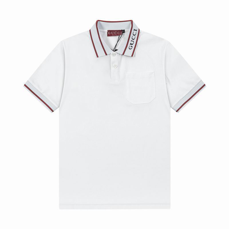 Wholesale Cheap High-quality men Fashion G.ucci Short Sleeve Lapel Replica Designer T Shirts for Sale