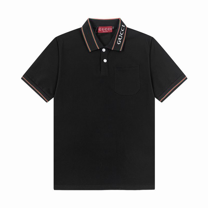 Wholesale Cheap High-quality men Fashion G.ucci Short Sleeve Lapel Replica Designer T Shirts for Sale