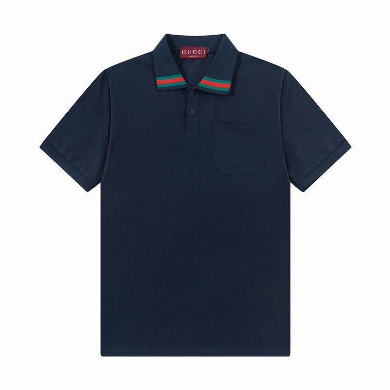 Wholesale Cheap High-quality men Fashion G.ucci Short Sleeve Lapel Replica Designer T Shirts for Sale