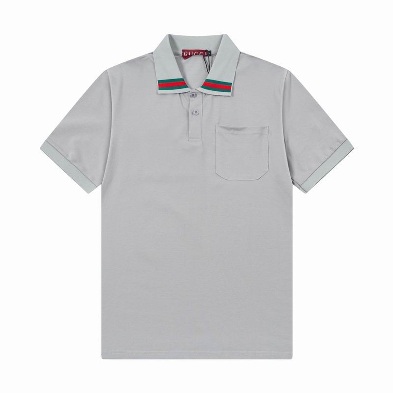 Wholesale Cheap High-quality men Fashion G.ucci Short Sleeve Lapel Replica Designer T Shirts for Sale