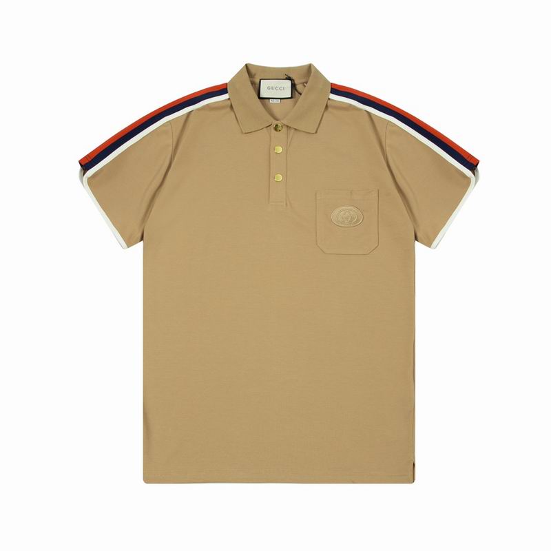 Wholesale Cheap High-quality men Fashion G.ucci Short Sleeve Lapel Replica Designer T Shirts for Sale