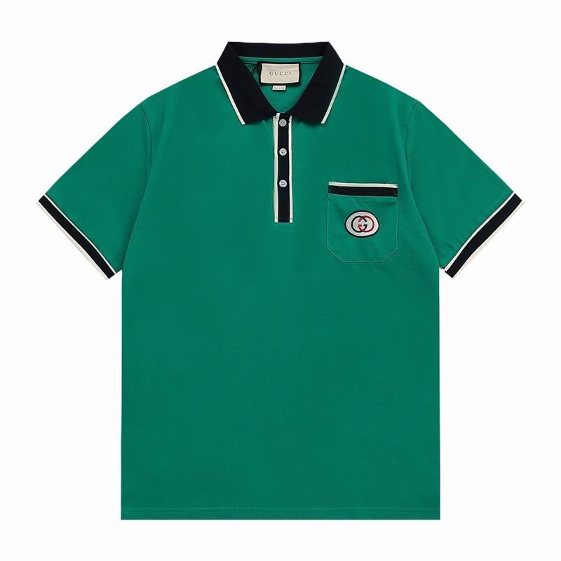 Wholesale Cheap High-quality men Fashion G.ucci Short Sleeve Lapel Replica Designer T Shirts for Sale