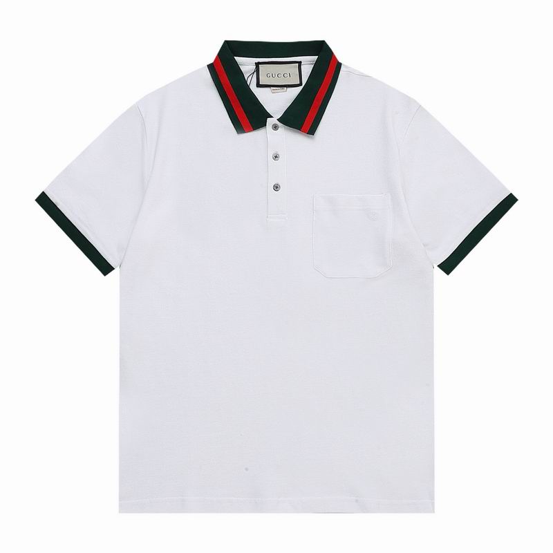 Wholesale Cheap High-quality men Fashion G.ucci Short Sleeve Lapel Replica Designer T Shirts for Sale