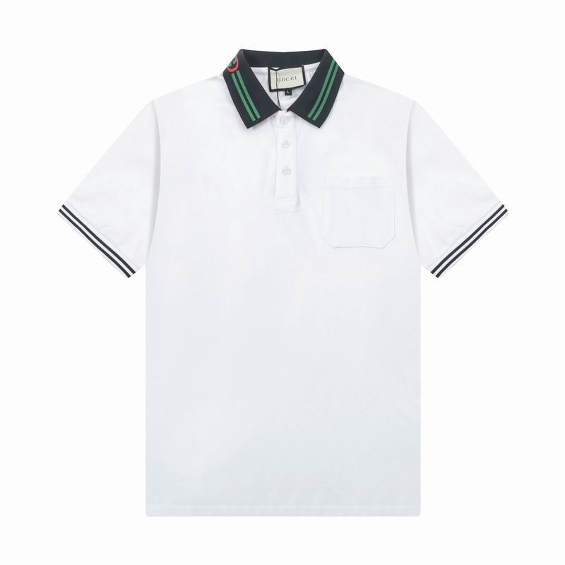 Wholesale Cheap High-quality men Fashion G.ucci Short Sleeve Lapel Replica Designer T Shirts for Sale