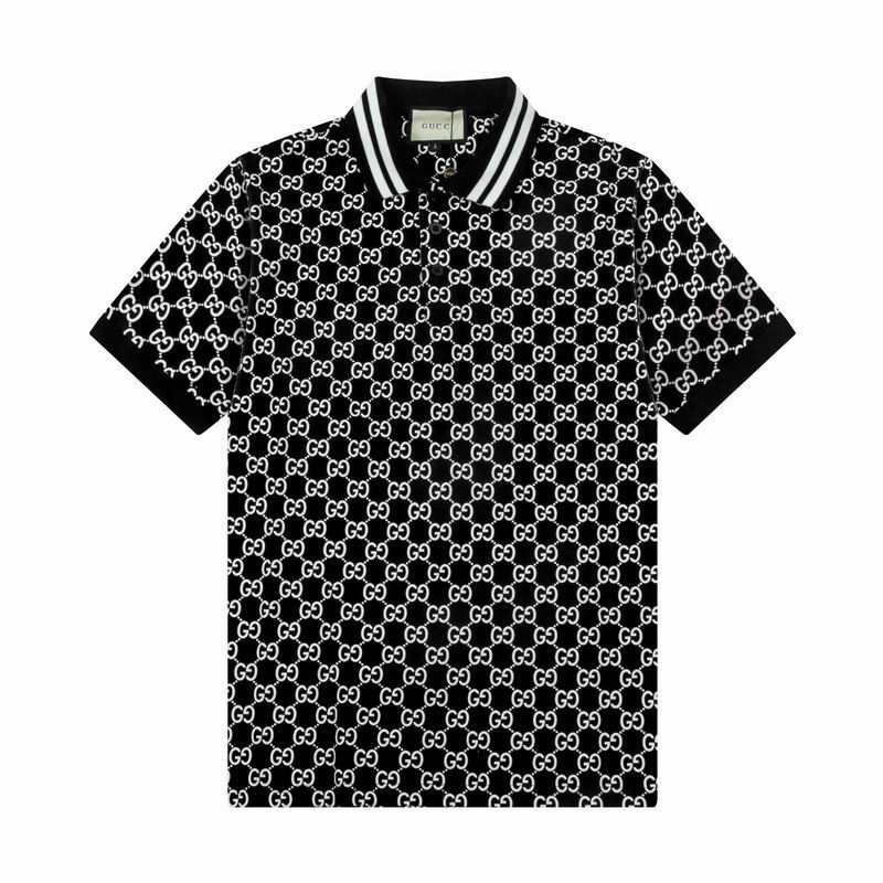 Wholesale Cheap High-quality men Fashion G.ucci Short Sleeve Lapel Replica Designer T Shirts for Sale