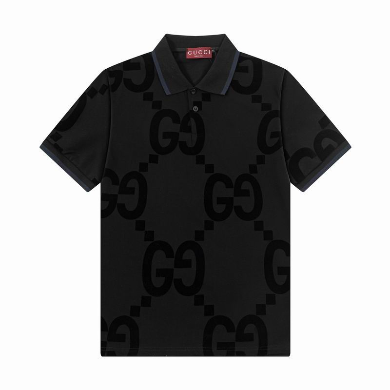 Wholesale Cheap High-quality men Fashion G.ucci Short Sleeve Lapel Replica Designer T Shirts for Sale