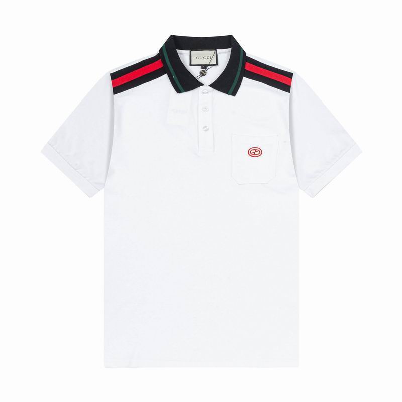 Wholesale Cheap High-quality men Fashion G.ucci Short Sleeve Lapel Replica Designer T Shirts for Sale