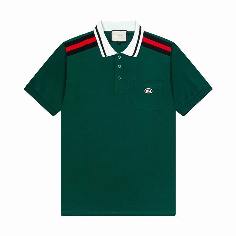 Wholesale Cheap High-quality men Fashion G.ucci Short Sleeve Lapel Replica Designer T Shirts for Sale