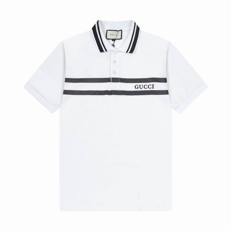 Wholesale Cheap High-quality men Fashion G.ucci Short Sleeve Lapel Replica Designer T Shirts for Sale